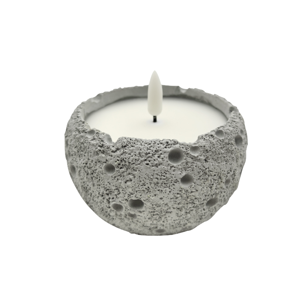 LED 3D Electronic Wick Cement Candle