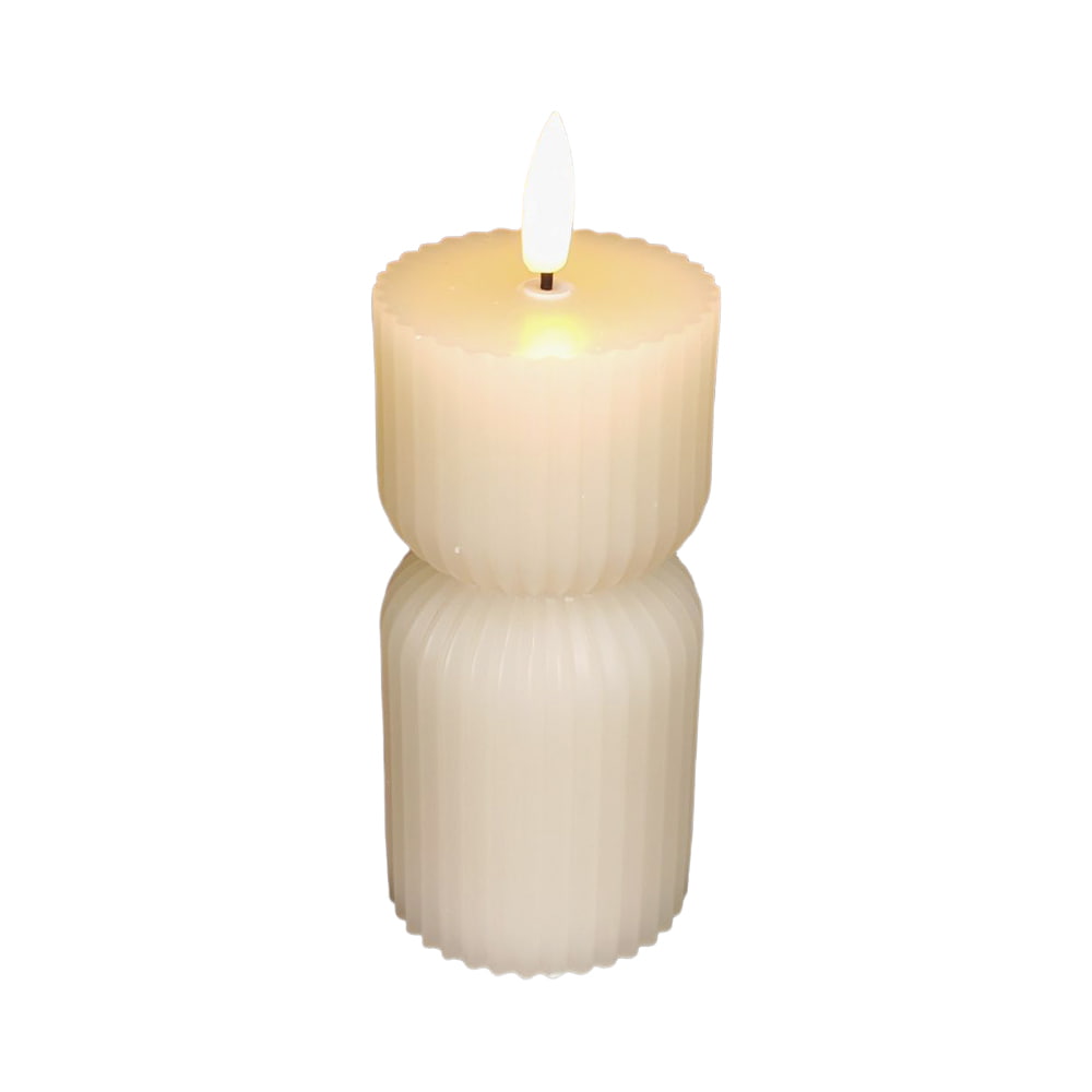 Striped 3D Candles in Two Layers, Top and Bottom
