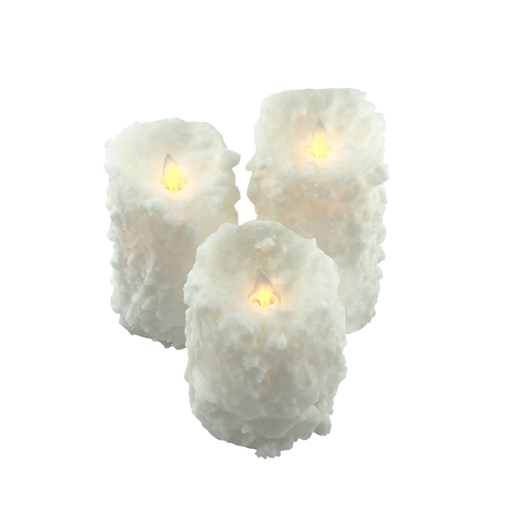 Are cake shaped LED pillar candles fireproof or have other special features?